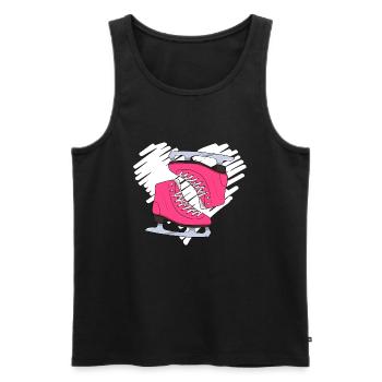 Ice Skates Professioneller Skater - Männer Premium Bio Tank Top - Schwarz - Vorne - Michal (187cm)