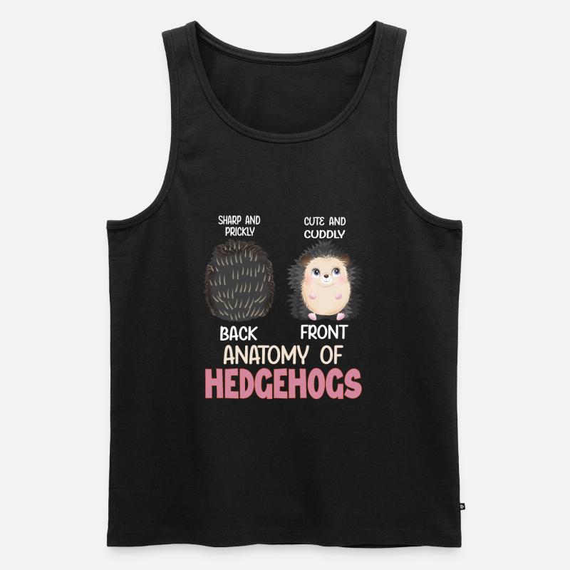 Anatomie des Igel - Männer Premium Bio Tank Top - Schwarz