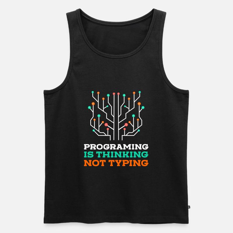 Programmeur Coder Nerd - Débardeur bio Premium Homme - noir