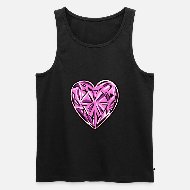 Diamant Edelstein - Männer Premium Bio Tank Top - Schwarz