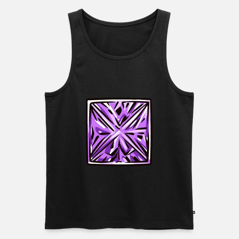 Diamant Edelstein - Männer Premium Bio Tank Top - Schwarz