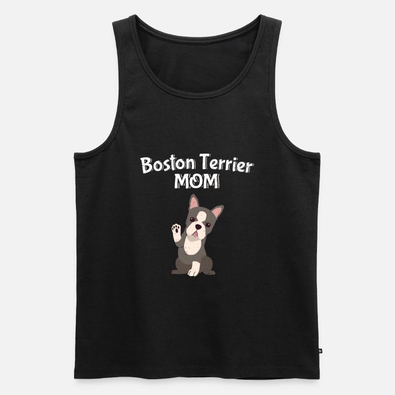 Boston Terrier Mom - Männer Premium Bio Tank Top - Schwarz