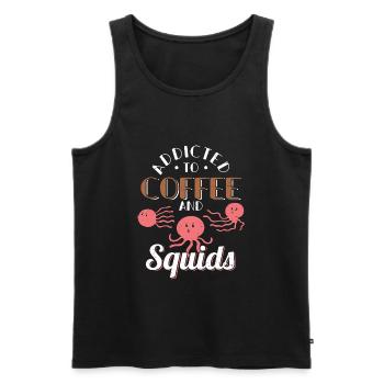 Octopus Octopus - Men's Premium Organic Tank Top - black - Front - Michal (187cm)
