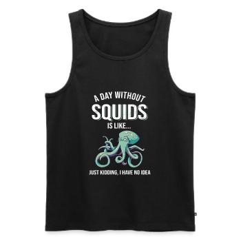 Octopus Octopus - Men's Premium Organic Tank Top - black - Front - Michal (187cm)
