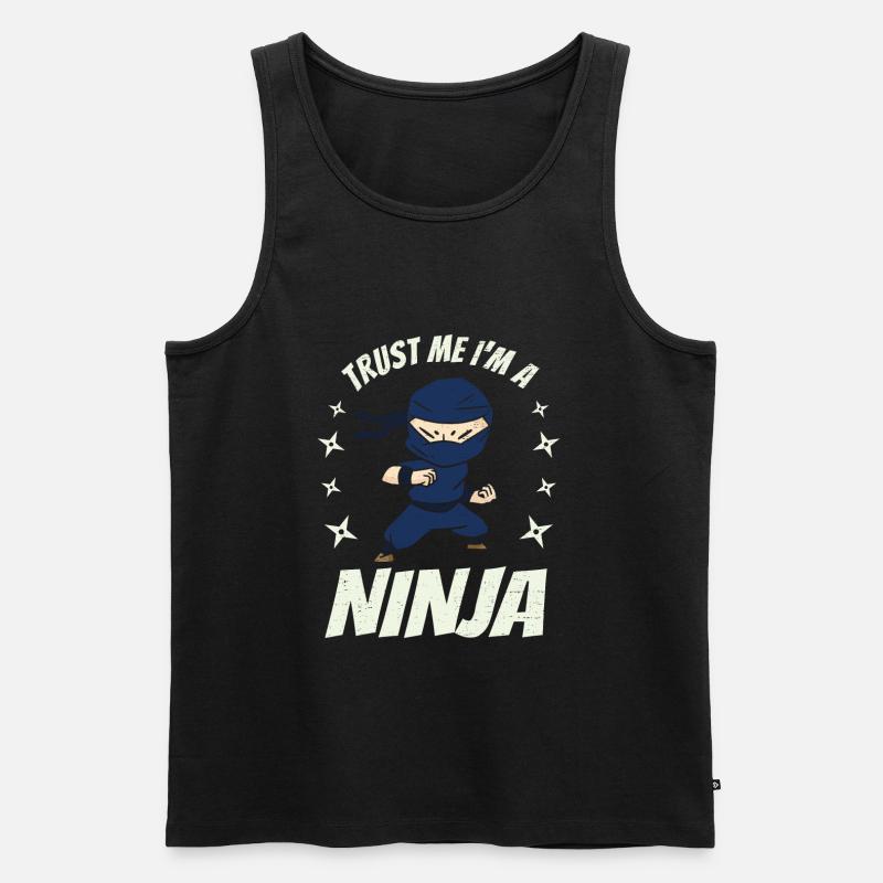 Ich bin ein Ninja - Männer Premium Bio Tank Top - Schwarz
