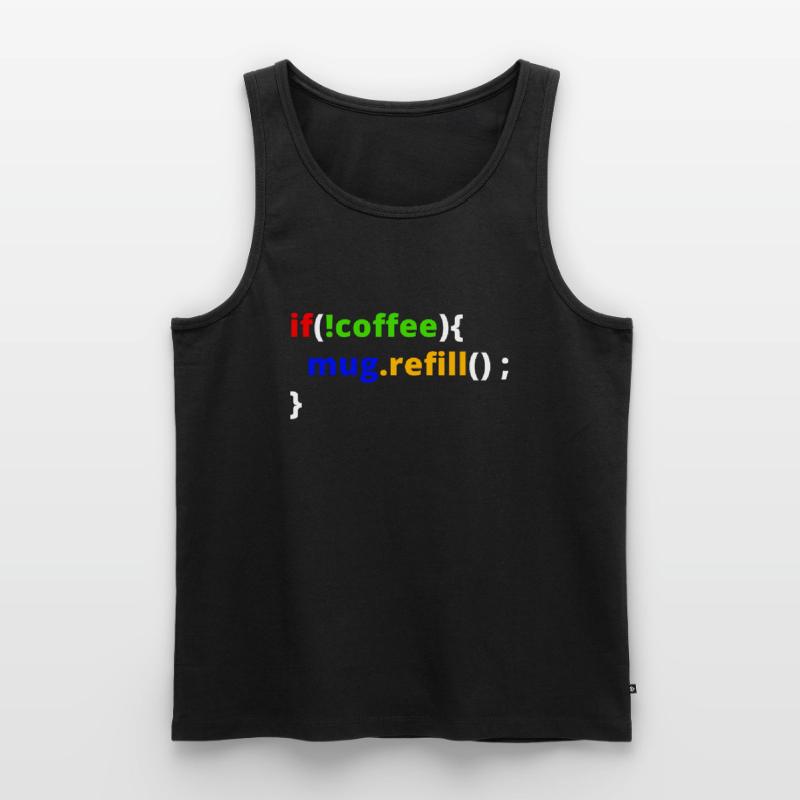Programmierer Admin IT Code Kaffee EDV Informatik Männer Premium Bio Tank Top