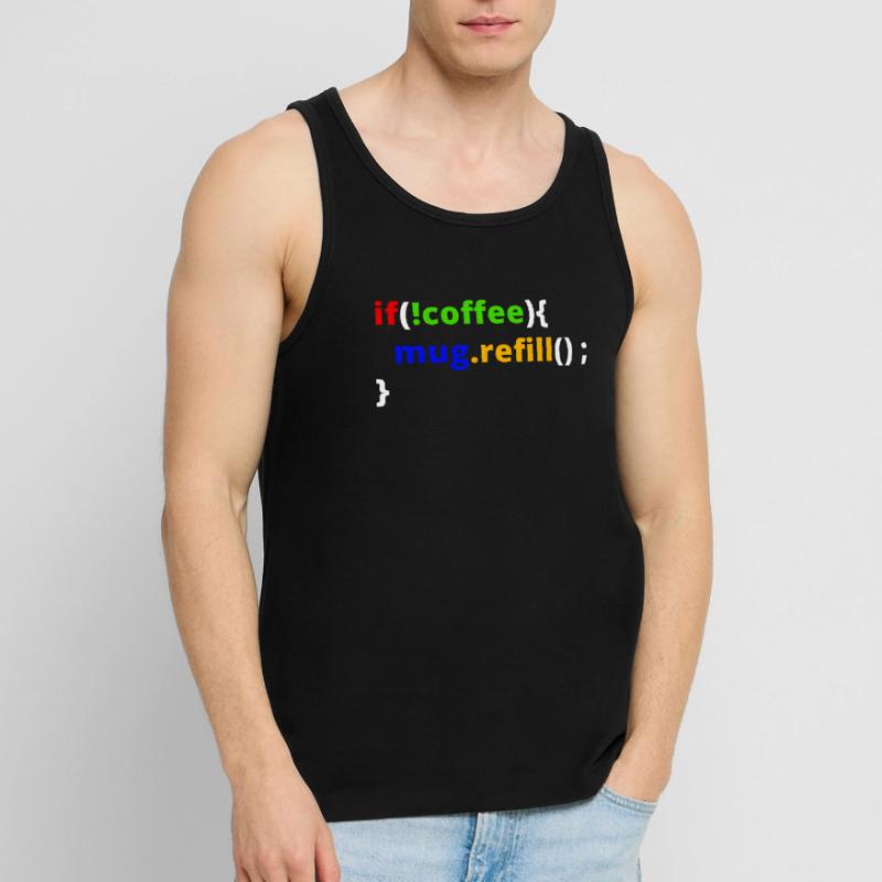 Programmierer Admin IT Code Kaffee EDV Informatik Männer Premium Bio Tank Top