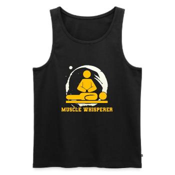 Muscle Whisperer Physiotherapist - Men's Premium Organic Tank Top - black - Front - Michal (187cm)
