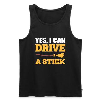 Yes I Can Drive A Stick Straßenfeger - Männer Premium Bio Tank Top - Schwarz - Vorne - Michal (187cm)