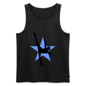Eiskunstlauf Schlittschuhlauf Eis Figuren Tanz - Männer Premium Bio Tank Top - Schwarz - Vorne - AI Model Male 178 light (178cm)