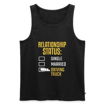Truck Driver Relationship Status Driving Truck - Men's Premium Organic Tank Top - black - Front - Michal (187cm)