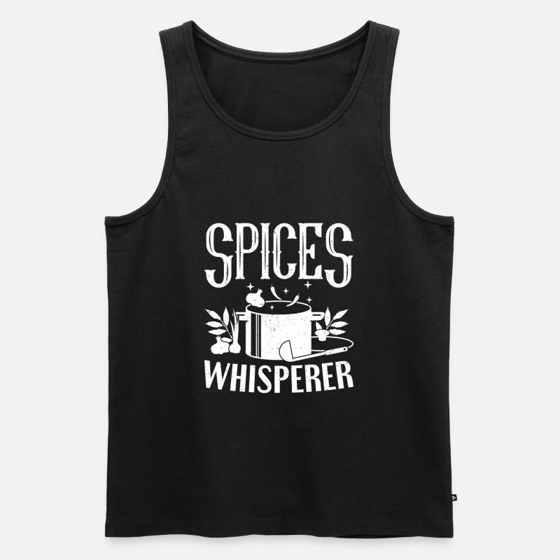 Kitchen Spices Whisperer Cook Chef - Männer Premium Bio Tank Top - Schwarz