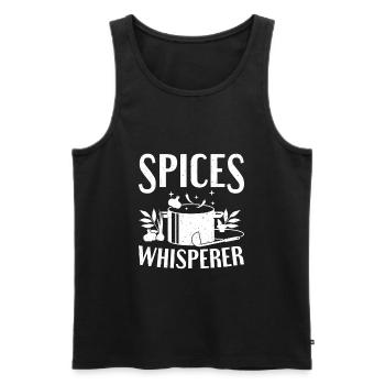Kitchen Spices Whisperer Cook Chef - Men's Premium Organic Tank Top - black - Front - AI Model Male 178 light (178cm)