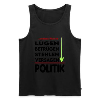 Politik Versager Lügner Betrüger FDP SPD Grüne - Männer Premium Bio Tank Top - Schwarz - Vorne - Michal (187cm)