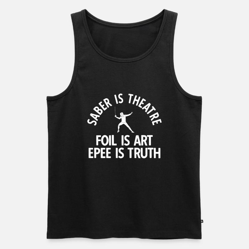 Fechten - Männer Premium Bio Tank Top - Schwarz