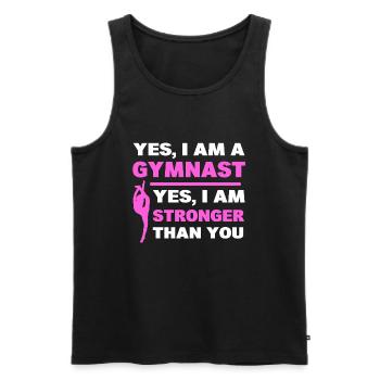 Gymnastics Strong Woman Circus Performer - Men's Premium Organic Tank Top - black - Front - AI Model Male 178 light (178cm)