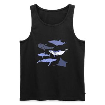 Meerestiere Walbiologe - Männer Premium Bio Tank Top - Schwarz - Vorne - Michal (187cm)