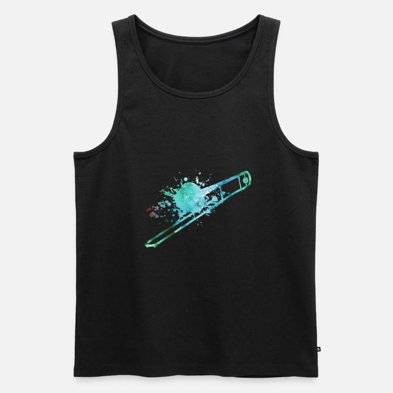 Posaunist Posaune - Männer Premium Bio Tank Top - Schwarz
