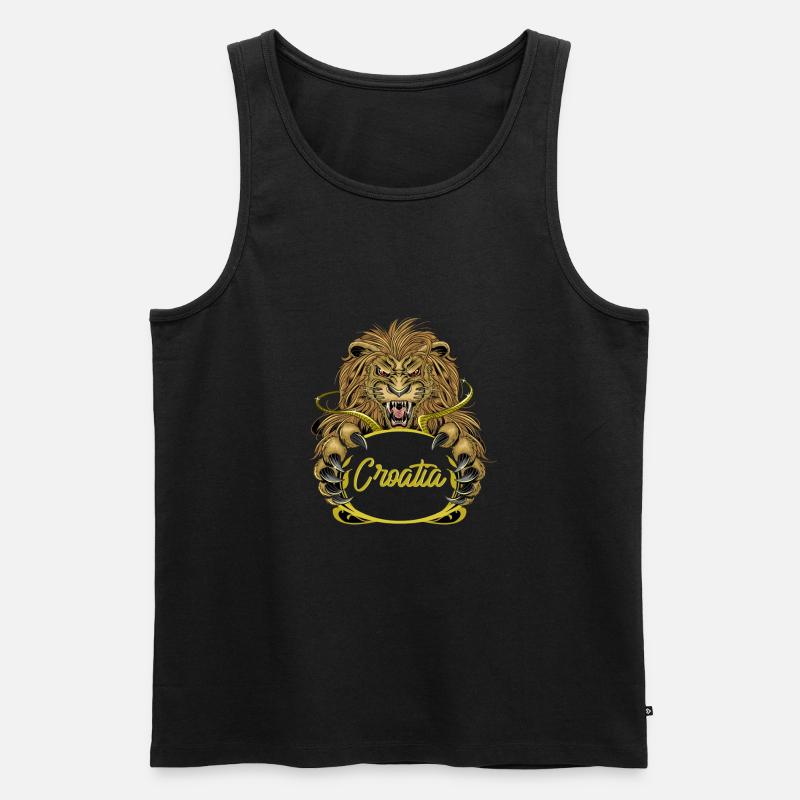 Kroatien - Männer Premium Bio Tank Top - Schwarz