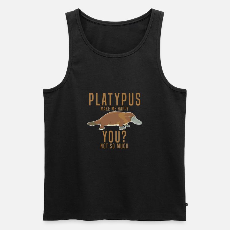 Schnabeltier - Männer Premium Bio Tank Top - Schwarz