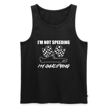 I'm Not Speeding I'm Qualifying Rennfahrer - Männer Premium Bio Tank Top - Schwarz - Vorne - AI Model Male 178 light (178cm)