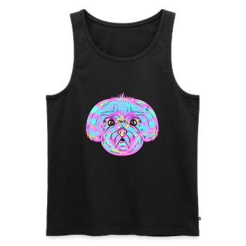 Colorful Dog Hundefrisör - Männer Premium Bio Tank Top - Schwarz - Vorne - Michal (187cm)