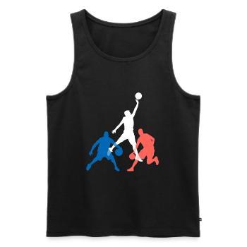 Basketball joueur de basketball supporter - Débardeur bio Premium Homme - noir - Devant - Michal (187cm)