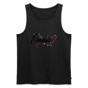 Emma Name Vorname - Männer Premium Bio Tank Top - Schwarz - Vorne - AI Model Male 178 light (178cm)
