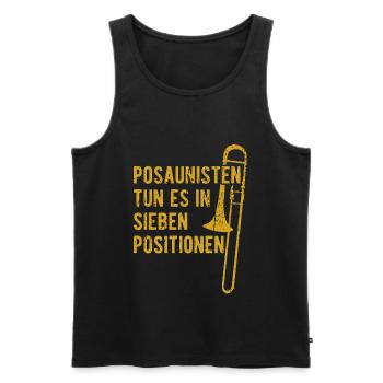 Posaunist Musiker Posaune Orchester Blasmusik - Männer Premium Bio Tank Top - Schwarz - Vorne - Michal (187cm)