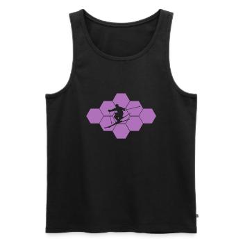 Cooles Design für Skifahrer Skiing - Männer Premium Bio Tank Top - Schwarz - Vorne - Michal (187cm)
