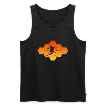 Ski Geschenkidee Skiing - Männer Premium Bio Tank Top - Schwarz - Vorne - Michal (187cm)