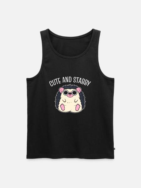 Netter Igel Tierpfleger - Männer Premium Bio Tank Top - Schwarz