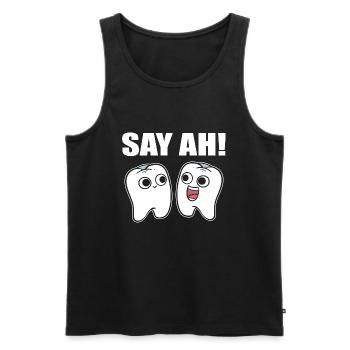 Say Ah! Kieferchirurgen - Männer Premium Bio Tank Top - Schwarz - Vorne - AI Model Male 178 light (178cm)