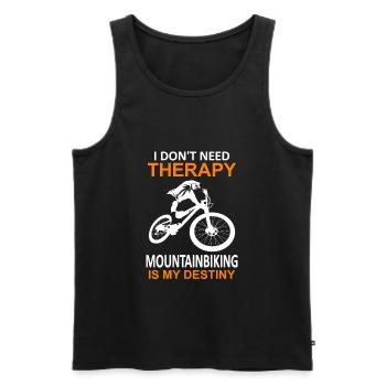 Mountainbiker Mountainbike Mountainbiken - Männer Premium Bio Tank Top - Schwarz - Vorne - AI Model Male 178 light (178cm)