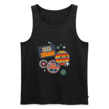 E.T. The Extra-Terrestrial Patches - Men's Premium Organic Tank Top - charcoal grey - Front - Alexander (188cm)