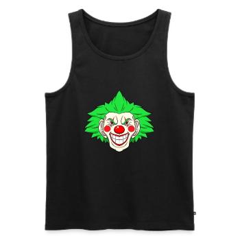 Gruseliger Clown Entertainer - Männer Premium Bio Tank Top - Schwarz - Vorne - AI Model Male 178 light (178cm)
