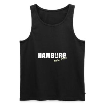 Hamburg Perle - Débardeur bio Premium Homme - noir - Devant - AI Model Male 178 light (178cm)