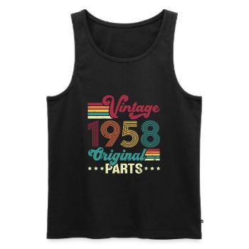 Vintage 1958 Original, Geburtstagsgeschenk - Männer Premium Bio Tank Top - Schwarz - Vorne - Michal (187cm)