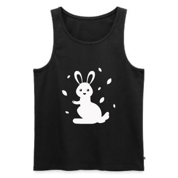 Rabbit - Rabbit Nature Easter - Men's Premium Organic Tank Top - black - Front - AI Model Male 178 light (178cm)