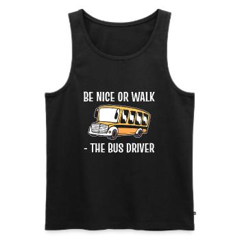 Schulbusfahrer Busbetreiber - Männer Premium Bio Tank Top - Schwarz - Vorne - Michal (187cm)