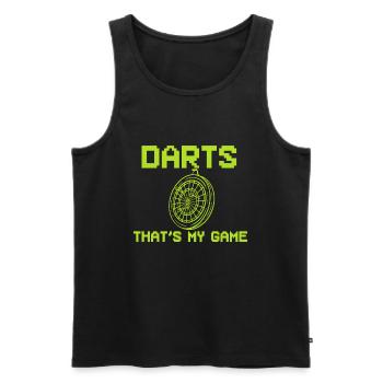 Dart Shooting Dartwerfer - Männer Premium Bio Tank Top - Schwarz - Vorne - AI Model Male 178 light (178cm)