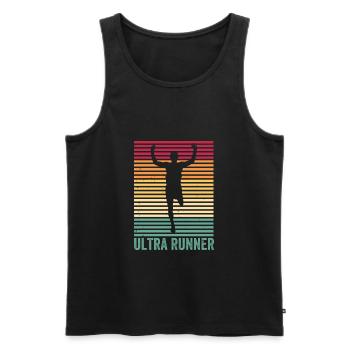 Ultramarathon Ultra Runner Joggen Laufen 100 km - Männer Premium Bio Tank Top - Schwarz - Vorne - AI Model Male 178 light (178cm)
