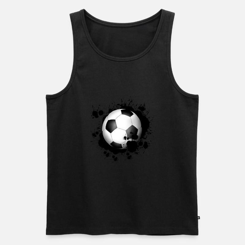 Fußball - Männer Premium Bio Tank Top - Schwarz