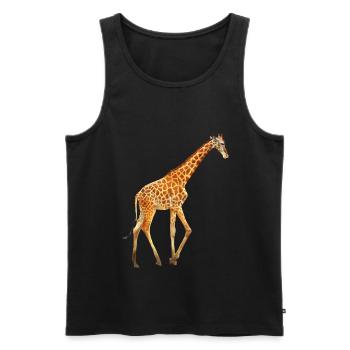 Girafe animaux afrique des animaux désert safari - Débardeur bio Premium Homme - noir - Devant - Michal (187cm)