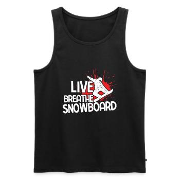 Snowboard Spruch für Snowboarder - Männer Premium Bio Tank Top - Schwarz - Vorne - Michal (187cm)