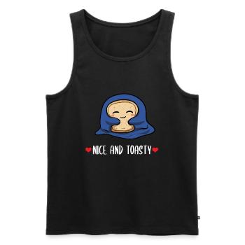 Brot Wortspiel Bäcker - Männer Premium Bio Tank Top - Schwarz - Vorne - Michal (187cm)