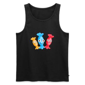 bonbons,familie,bonbonfamile,süßigkeiten - Männer Premium Bio Tank Top - Schwarz - Vorne - AI Model Male 178 light (178cm)