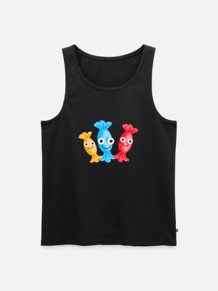 Bonbons,Famille,Famille de bonbons,Bonbons - Débardeur bio Premium Homme - noir