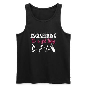 Engineering It's a Girl Thing - Men's Premium Organic Tank Top - black - Front - Michal (187cm)