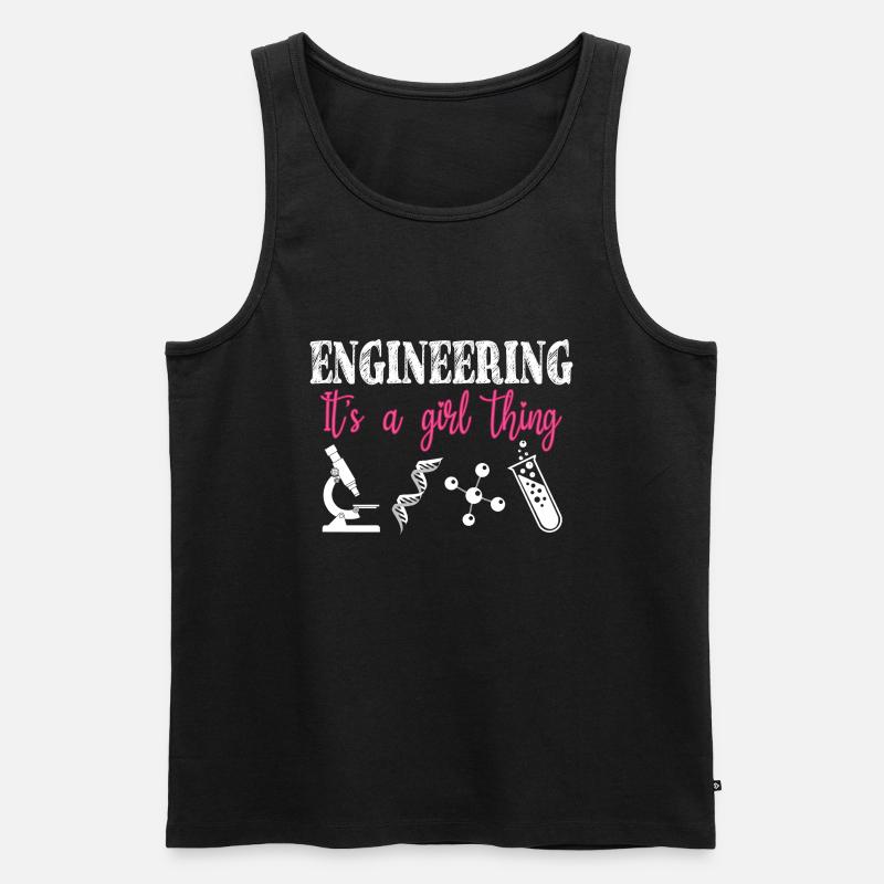 Engineering ist ein Mädchen-Ding - Männer Premium Bio Tank Top - Schwarz